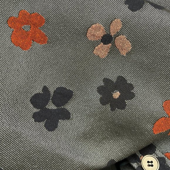 Vintage Flower Power Mini Skirt Jacket Set Coordinating Matching Floral Suit - Picture 4 of 5